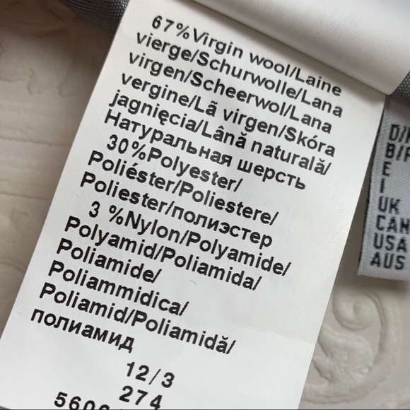 Zaffiri Virgin Wool Blend Gray Plaid Skirt SZ 12 - Picture 6 of 6